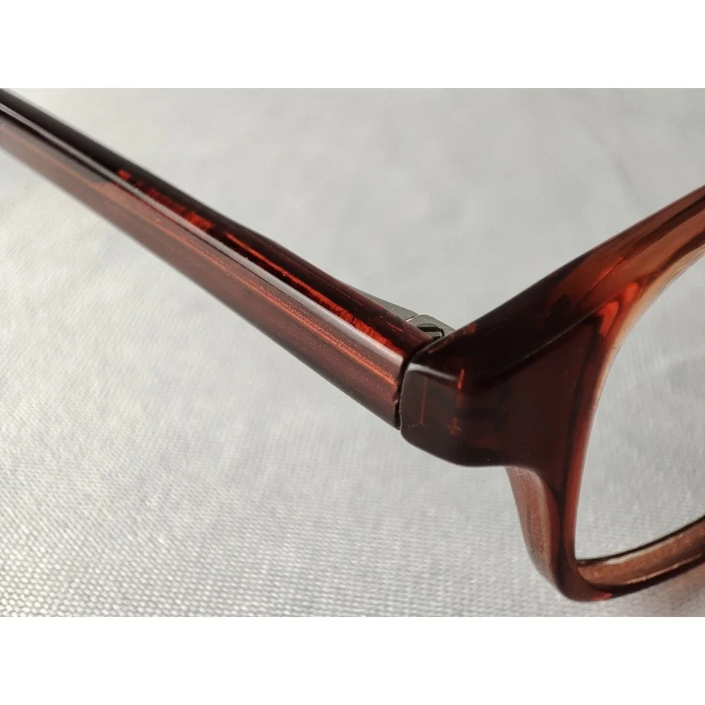 Vintage ROMCO Brown‎ Acetate Eyeglass Frames 19-55 USA Military 5 1/2